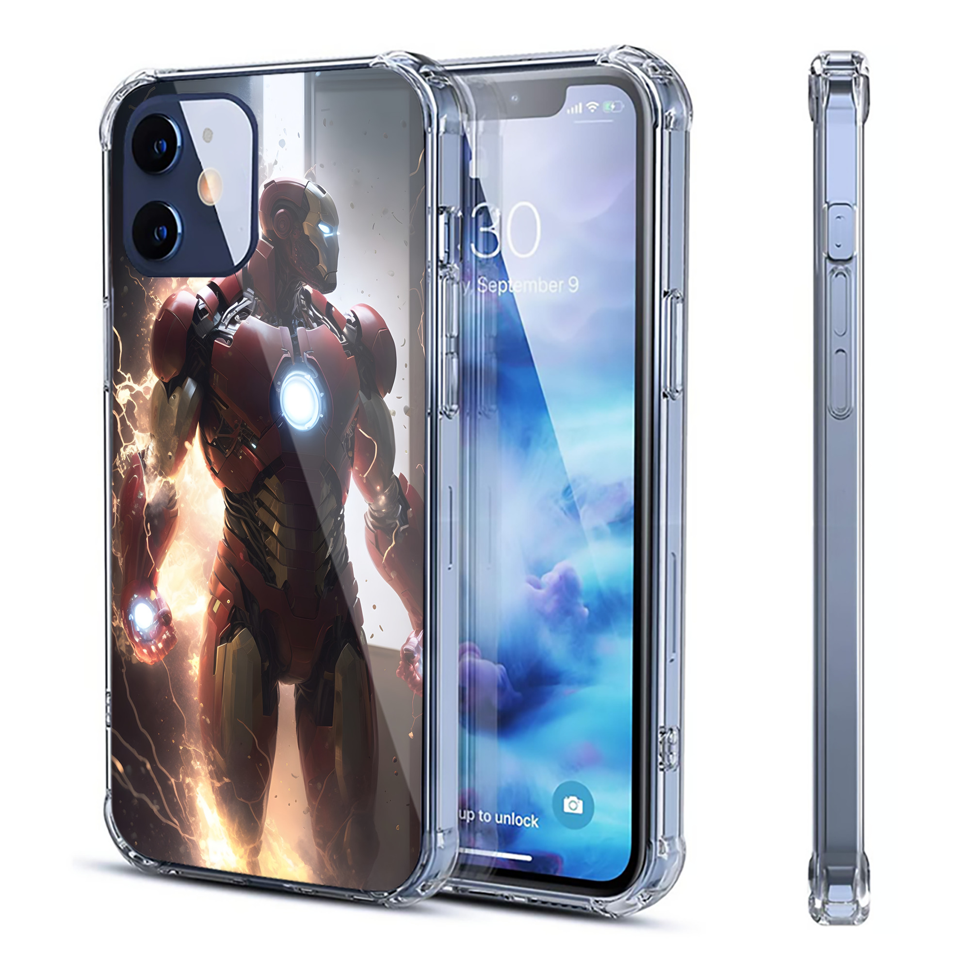 （画像用） アベンジャーズ The Avengers 【iPhone 12シリーズ対応】透明スマホケース（クリアソフトケース）